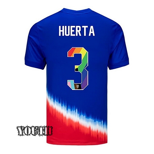 USA 2024/25 Sofia Huerta Away Pride Youth Soccer Jersey