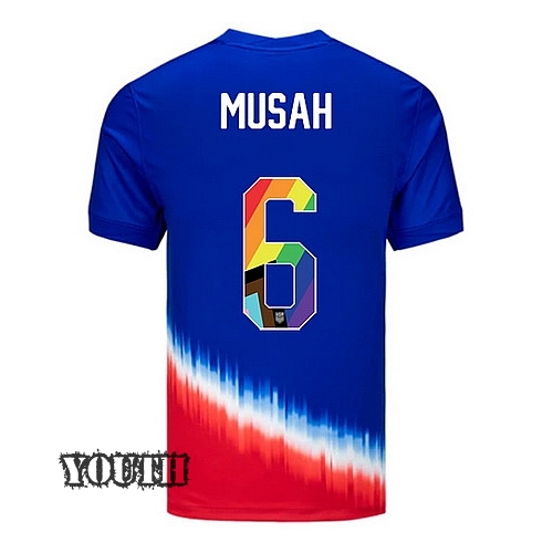 USA 2024/25 Yunus Musah Away Pride Youth Soccer Jersey