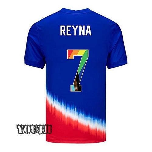USA 2024/25 Giovanni Reyna Away Pride Youth Soccer Jersey