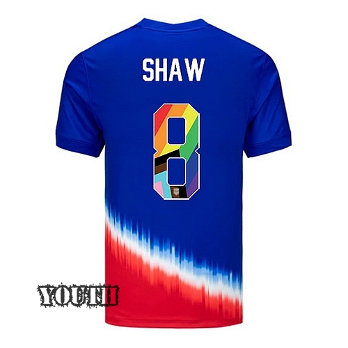 USA 2024/25 Jaedyn Shaw Away Pride Youth Soccer Jersey