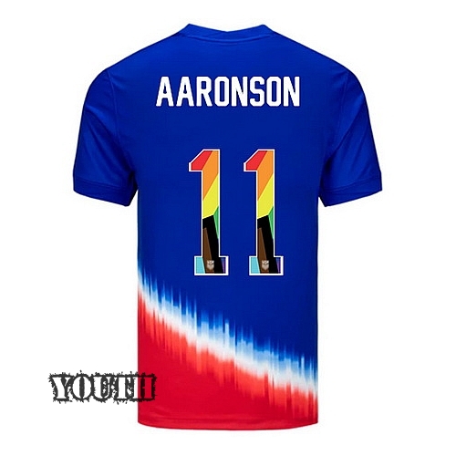 USA 2024/25 Brenden Aaronson Away Pride Youth Soccer Jersey