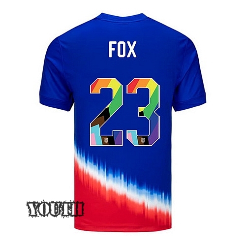 USA 2024/25 Emily Fox Away Pride Youth Soccer Jersey