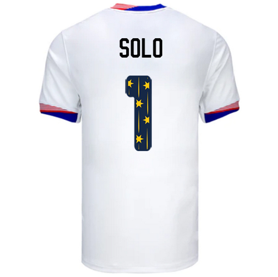 USA 2024/25 Hope Solo Home Men's Jersey Stars Number