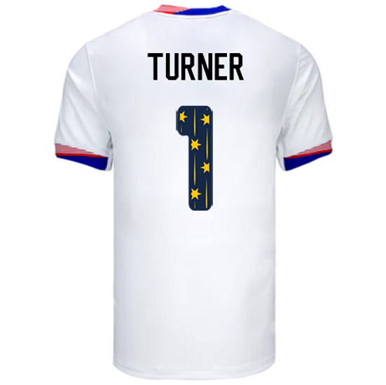 USA 2024/25 Matt Turner Home Men's Jersey Stars Number