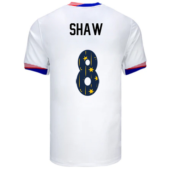 USA 2024/25 Jaedyn Shaw Home Men's Jersey Stars Number