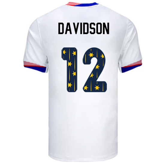 USA 2024/25 Tierna Davidson Home Men's Jersey Stars Number