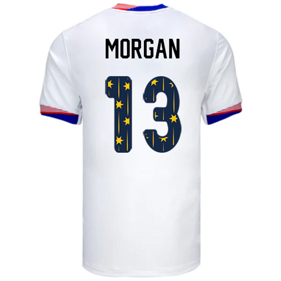 USA 2024/25 Alex Morgan Home Men's Jersey Stars Number