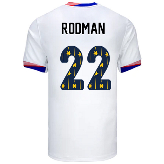 USA 2024/25 Trinity Rodman Home Men's Jersey Stars Number