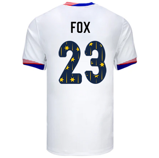 USA 2024/25 Emily Fox Home Men's Jersey Stars Number - Click Image to Close