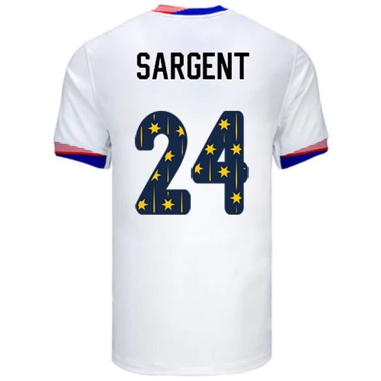 USA 2024/25 Josh Sargent Home Men's Jersey Stars Number