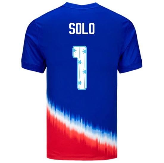 USA 2024/25 Hope Solo Away Men's Jersey Stars Number