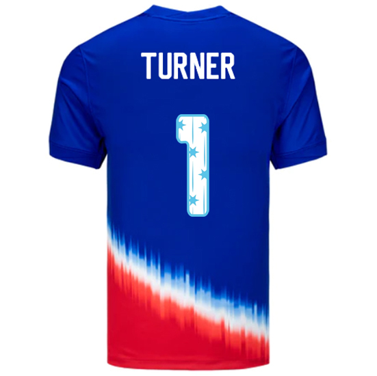 USA 2024/25 Matt Turner Away Men's Jersey Stars Number