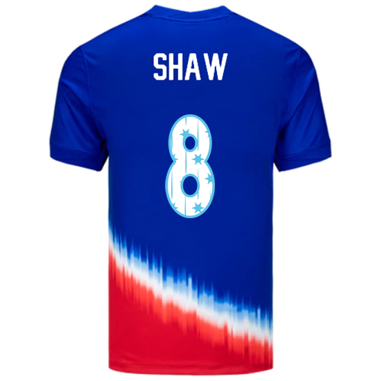 USA 2024/25 Jaedyn Shaw Away Men's Jersey Stars Number