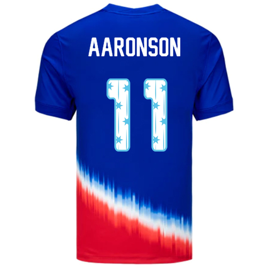 USA 2024/25 Brenden Aaronson Away Men's Jersey Stars Number