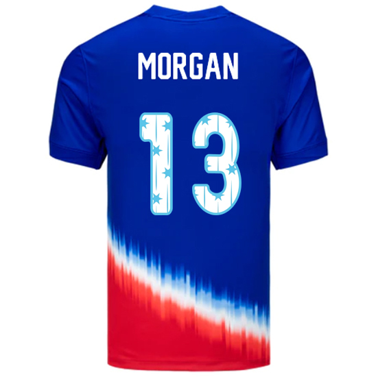 USA 2024/25 Alex Morgan Away Men's Jersey Stars Number
