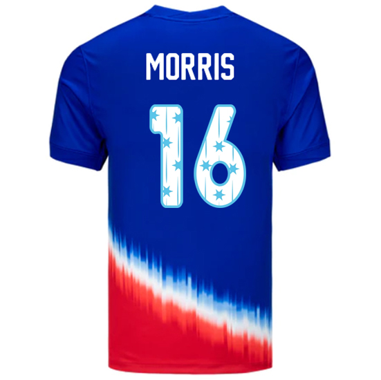 USA 2024/25 Jordan Morris Away Men's Jersey Stars Number