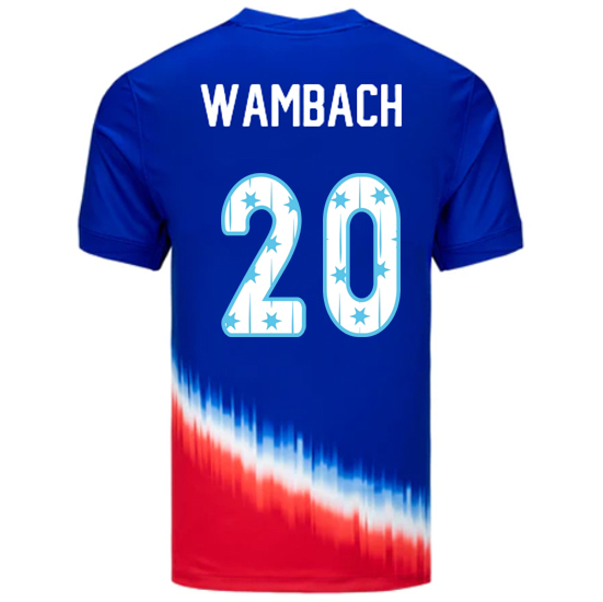 USA 2024/25 Abby Wambach Away Men's Jersey Stars Number