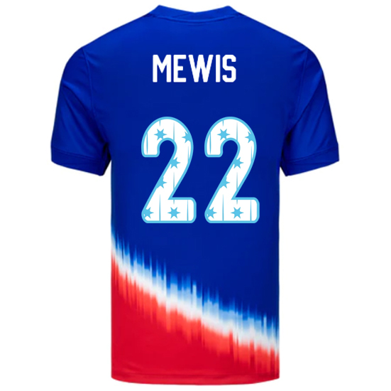 USA 2024/25 Kristie Mewis Away Men's Jersey Stars Number