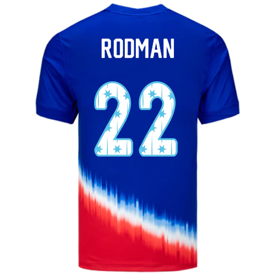 USA 2024/25 Trinity Rodman Away Men's Jersey Stars Number