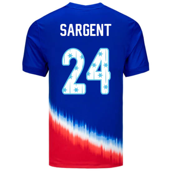 USA 2024/25 Josh Sargent Away Men's Jersey Stars Number