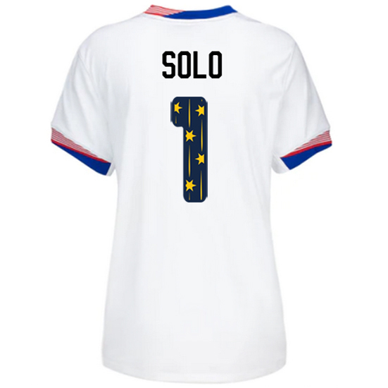 USA 2024/25 Hope Solo Home Women's Jersey Stars Number