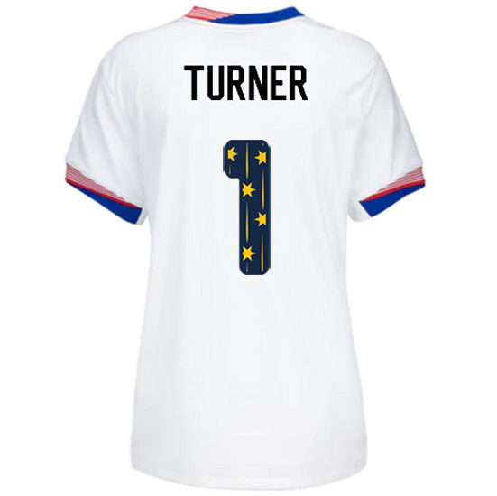 USA 2024/25 Matt Turner Home Women's Jersey Stars Number