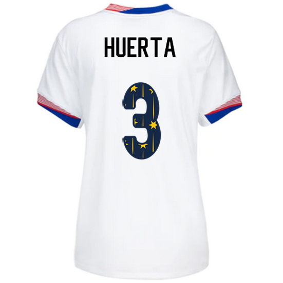 USA 2024/25 Sofia Huerta Home Women's Jersey Stars Number