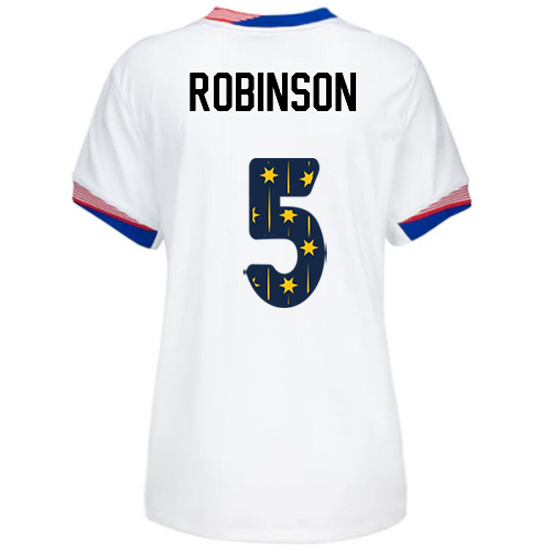 USA 2024/25 Antonee Robinson Home Women's Jersey Stars Number