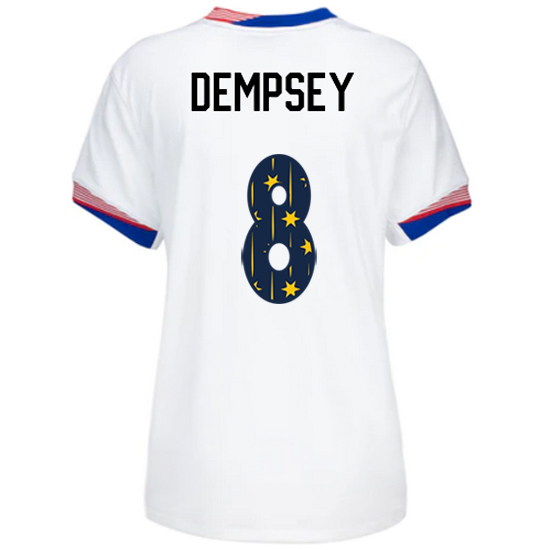 USA 2024/25 Clint Dempsey Home Women's Jersey Stars Number