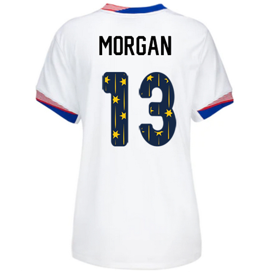 USA 2024/25 Alex Morgan Home Women's Jersey Stars Number