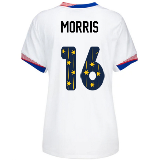 USA 2024/25 Jordan Morris Home Women's Jersey Stars Number