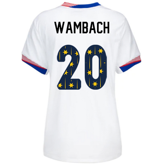 USA 2024/25 Abby Wambach Home Women's Jersey Stars Number