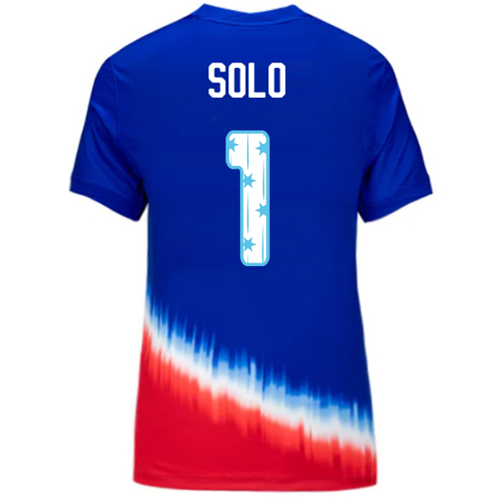 USA 2024/25 Hope Solo Away Women's Jersey Stars Number
