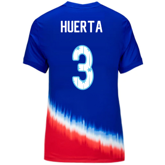 USA 2024/25 Sofia Huerta Away Women's Jersey Stars Number