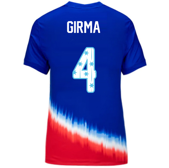 USA 2024/25 Naomi Girma Away Women's Jersey Stars Number