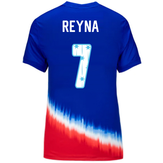 USA 2024/25 Giovanni Reyna Away Women's Jersey Stars Number
