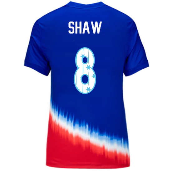 USA 2024/25 Jaedyn Shaw Away Women's Jersey Stars Number