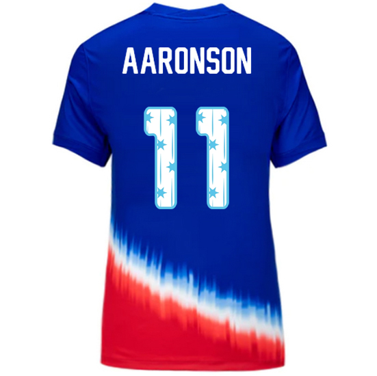 USA 2024/25 Brenden Aaronson Away Women's Jersey Stars Number