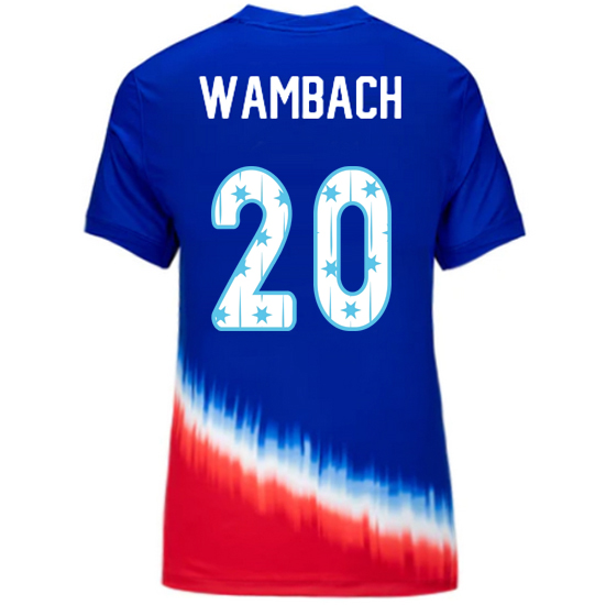 USA 2024/25 Abby Wambach Away Women's Jersey Stars Number