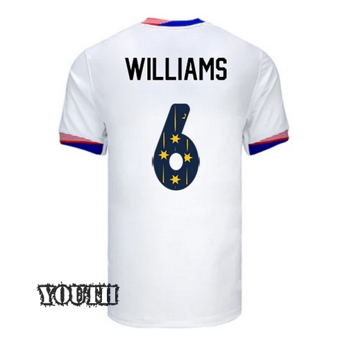 USA 2024/25 Lynn Williams Home Youth Jersey Stars Number