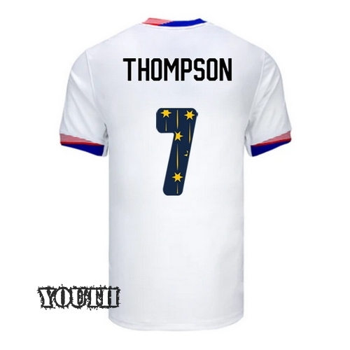 USA 2024/25 Alyssa Thompson Home Youth Jersey Stars Number