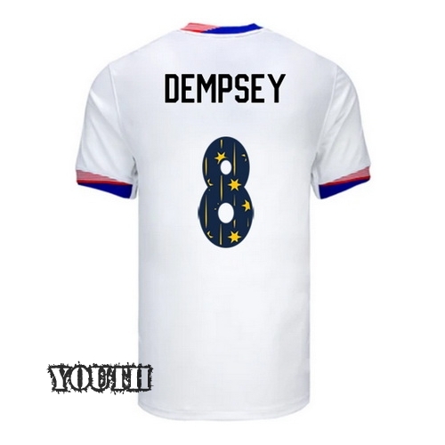 USA 2024/25 Clint Dempsey Home Youth Jersey Stars Number