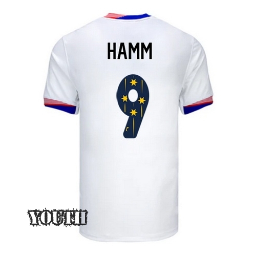 USA 2024/25 Mia Hamm Home Youth Jersey Stars Number