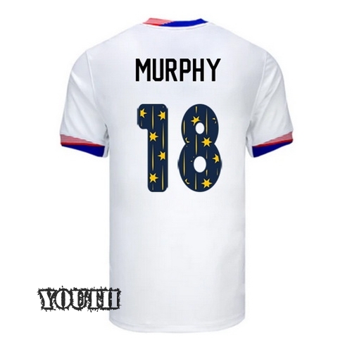 USA 2024/25 Casey Murphy Home Youth Jersey Stars Number