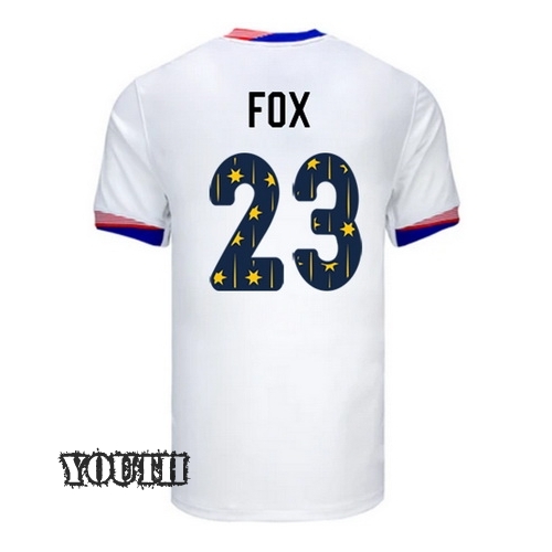 USA 2024/25 Emily Fox Home Youth Jersey Stars Number