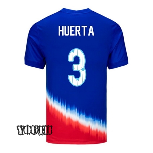 USA 2024/25 Sofia Huerta Away Youth Jersey Stars Number