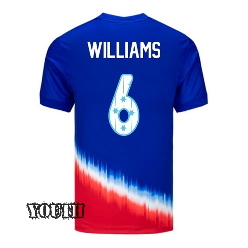 USA 2024/25 Lynn Williams Away Youth Jersey Stars Number