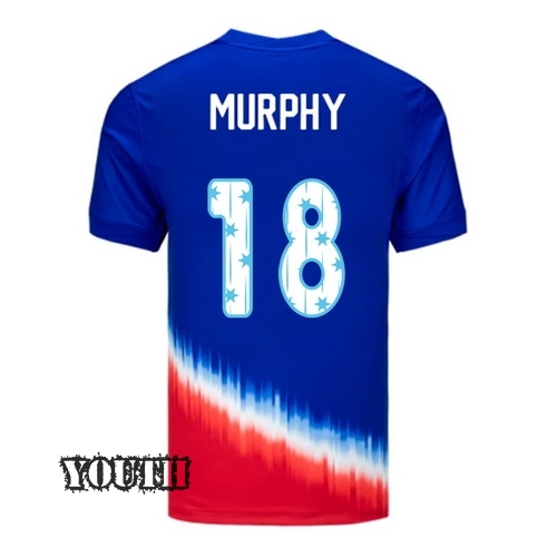 USA 2024/25 Casey Murphy Away Youth Jersey Stars Number