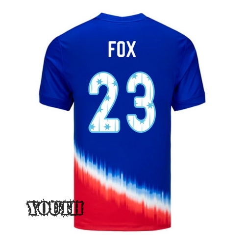 USA 2024/25 Emily Fox Away Youth Jersey Stars Number