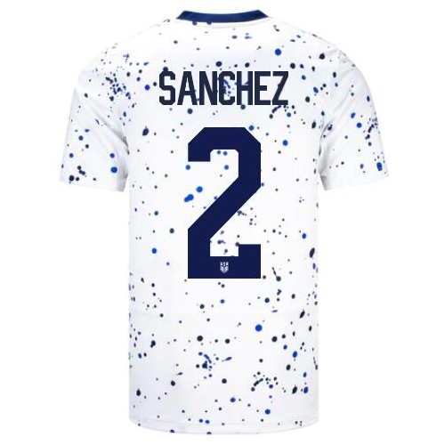 USA Ashley Sanchez 2023 Home Men's Stadium Soccer Jersey